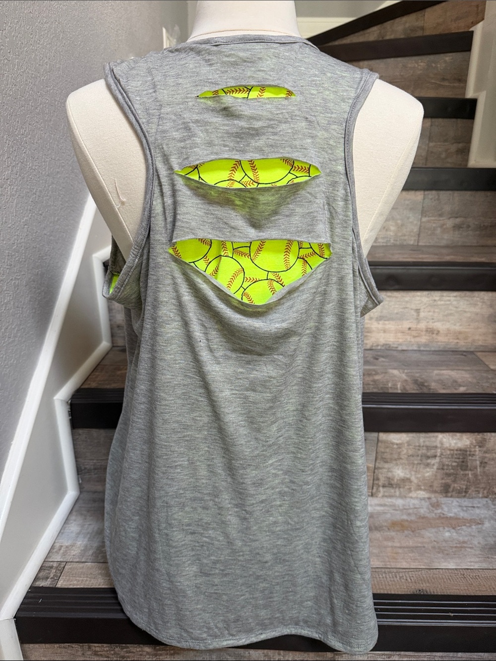 NWOT - 2XL
L&B Neon Yellow Softball Graphic Tank, sublimation, sport tank